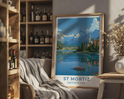 St Moritz Switzerland Travel Poster - WanderWall