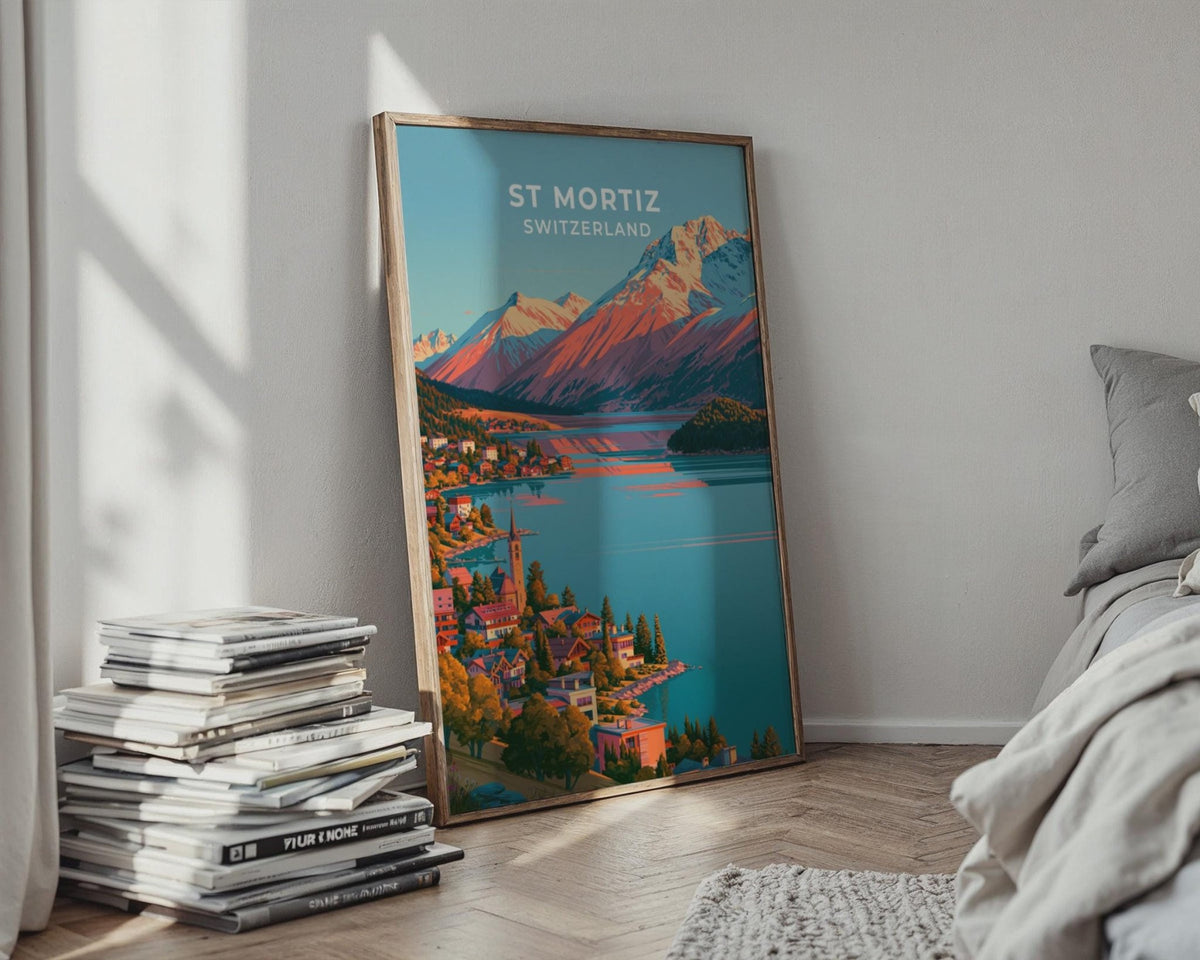 St Moritz Switzerland Travel Poster - WanderWall