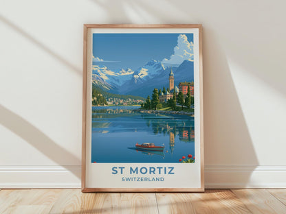 St Moritz Switzerland Travel Poster - WanderWall