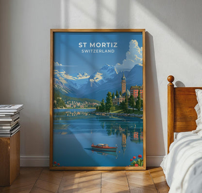 St Moritz Switzerland Travel Poster - WanderWall