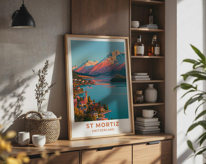 St Moritz Switzerland Travel Poster - WanderWall
