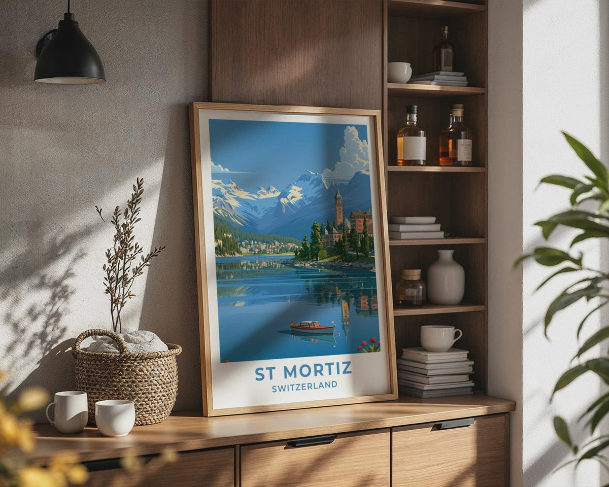 St Moritz Switzerland Travel Poster - WanderWall