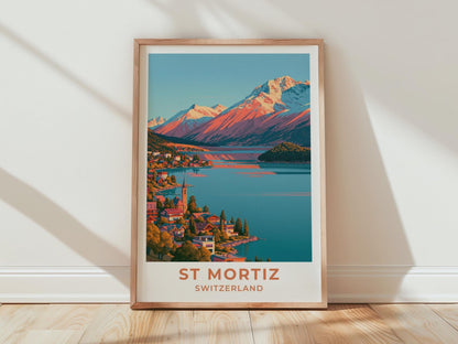 St Moritz Switzerland Travel Poster - WanderWall