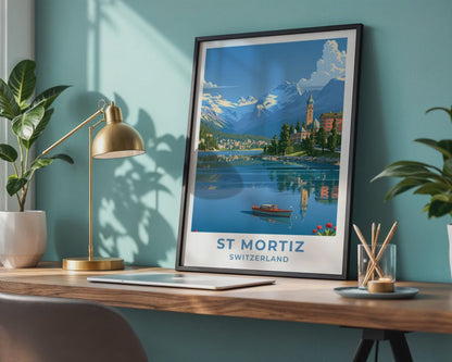 St Moritz Switzerland Travel Poster - WanderWall