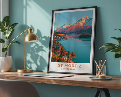 St Moritz Switzerland Travel Poster - WanderWall