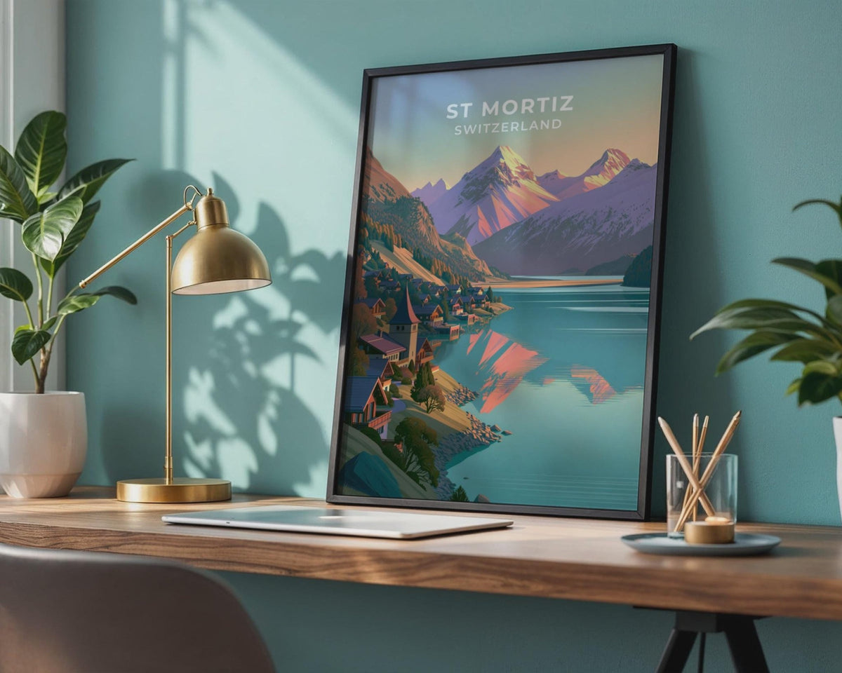 St Moritz Switzerland Travel Poster - WanderWall