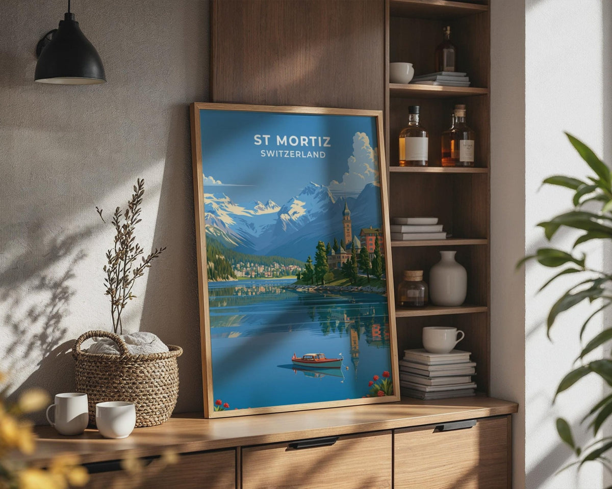 St Moritz Switzerland Travel Poster - WanderWall