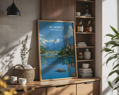 St Moritz Switzerland Travel Poster - WanderWall