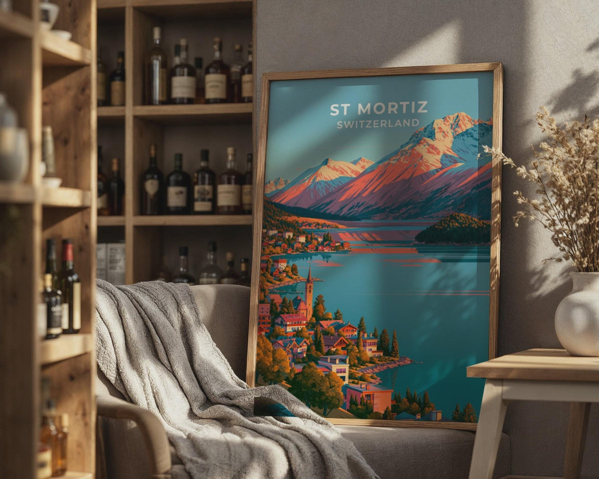 St Moritz Switzerland Travel Poster - WanderWall