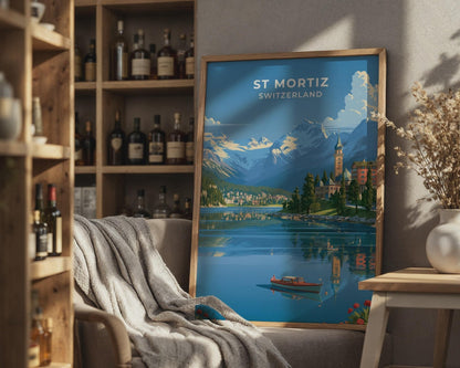 St Moritz Switzerland Travel Poster - WanderWall