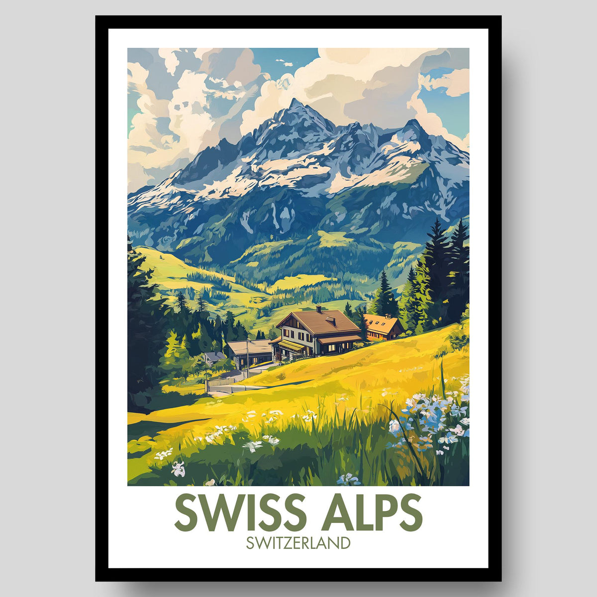 Swiss Alps Poster - WanderWall