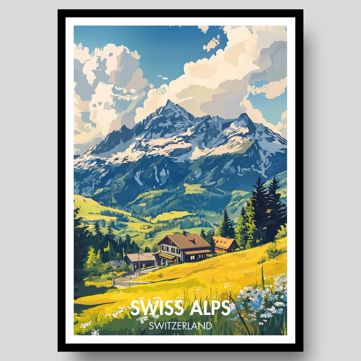 Swiss Alps Poster - WanderWall