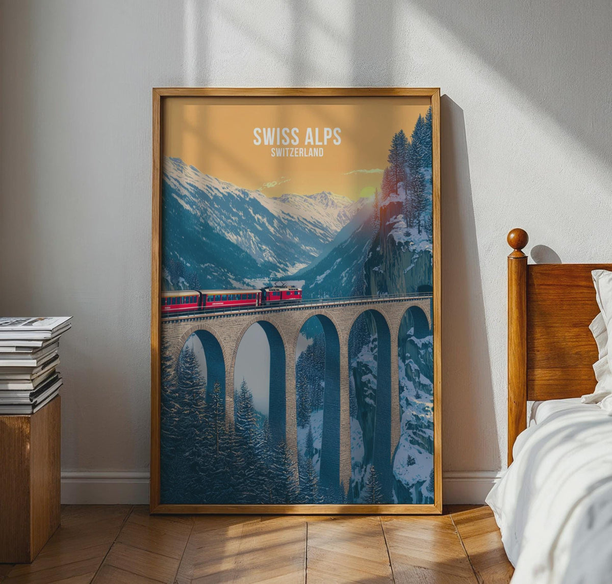Swiss Alps Travel Poster Wall Art - WanderWall