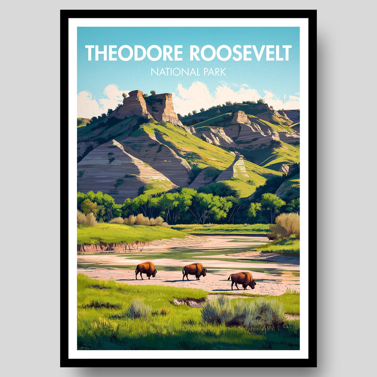Theodore Roosevelt National Park Poster - WanderWall