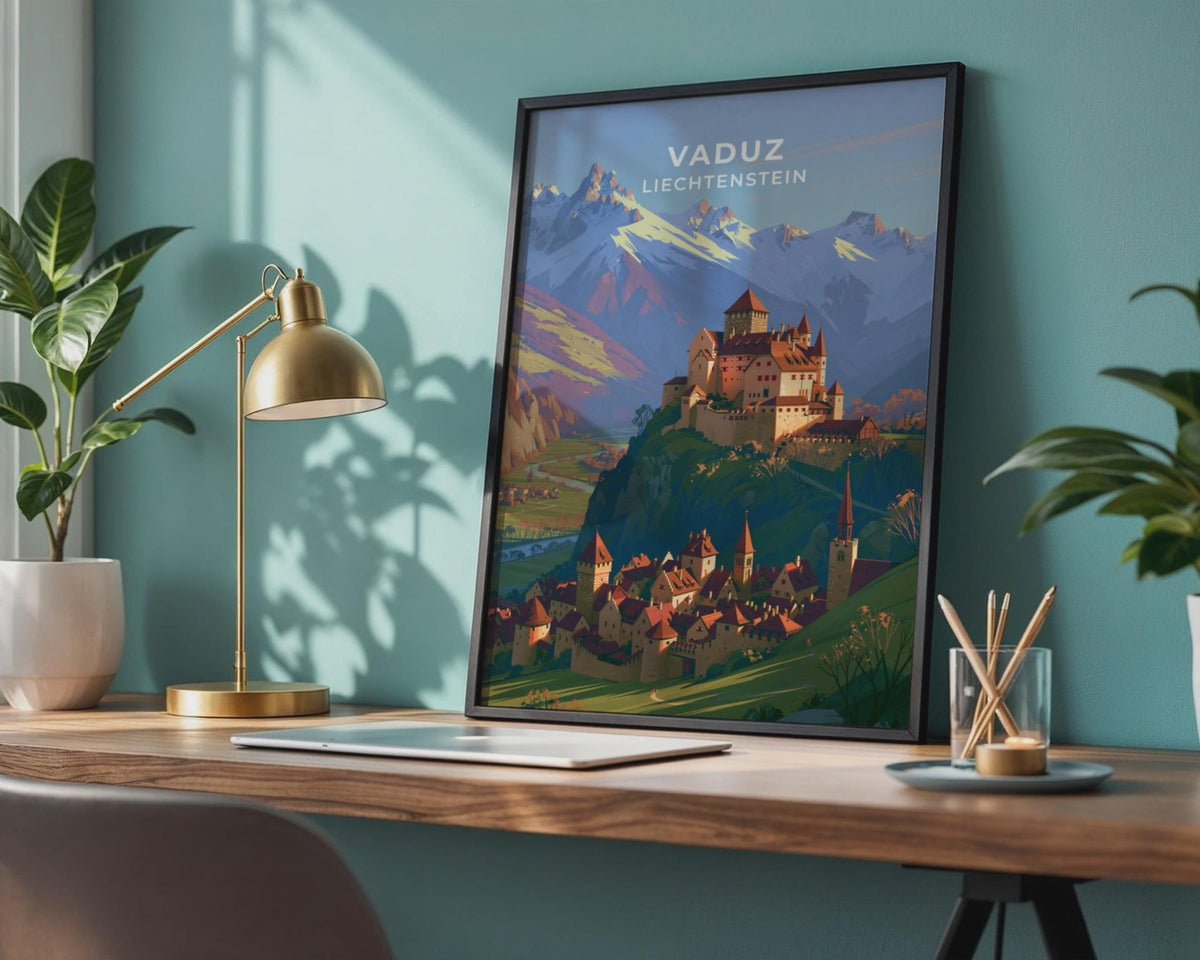 Vaduz Liechtenstein Travel Poster - WanderWall