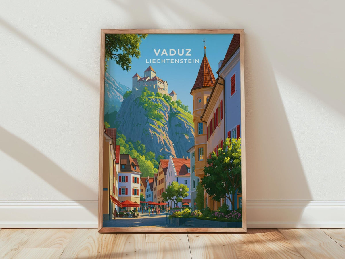 Vaduz Liechtenstein Travel Poster - WanderWall