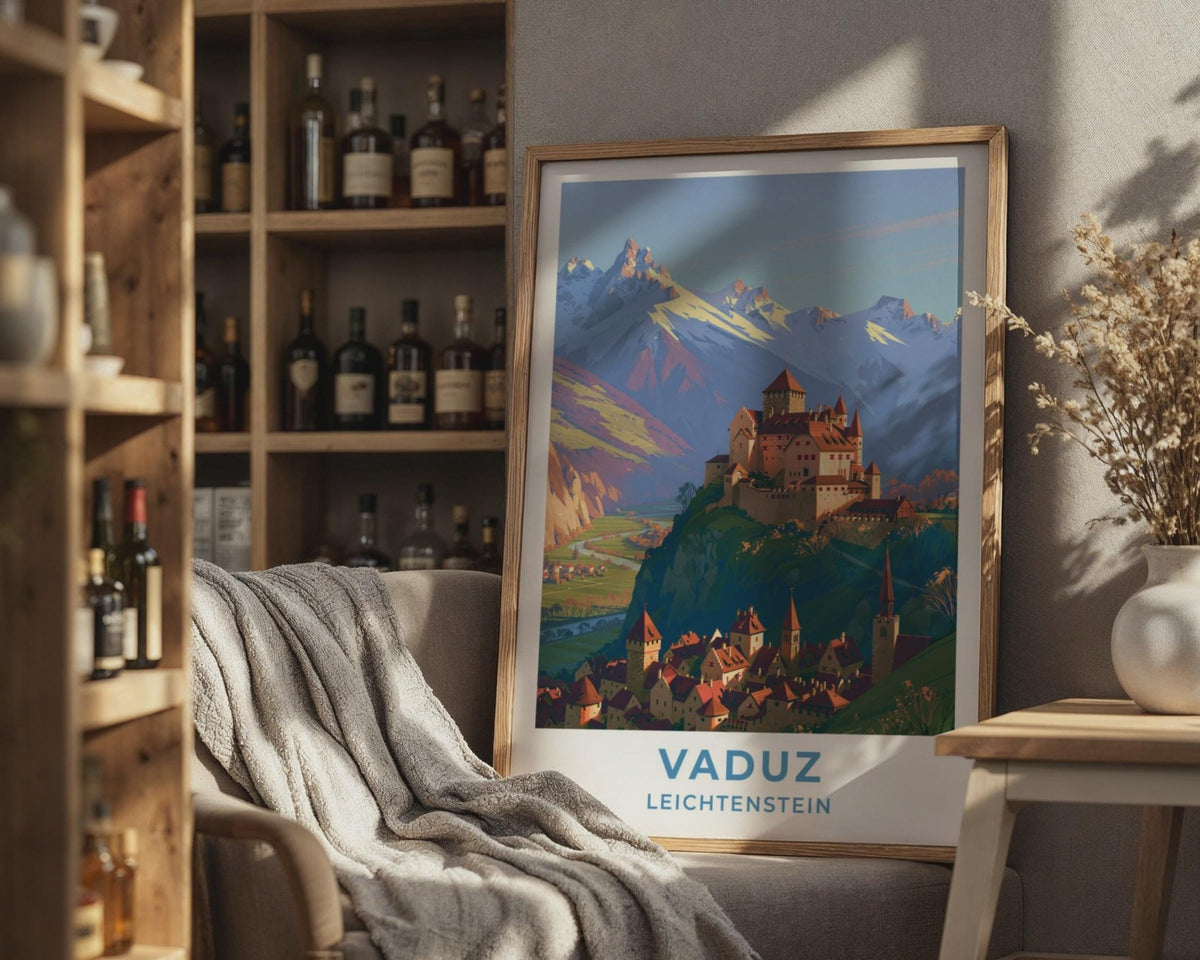 Vaduz Liechtenstein Travel Poster - WanderWall