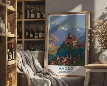 Vaduz Liechtenstein Travel Poster - WanderWall