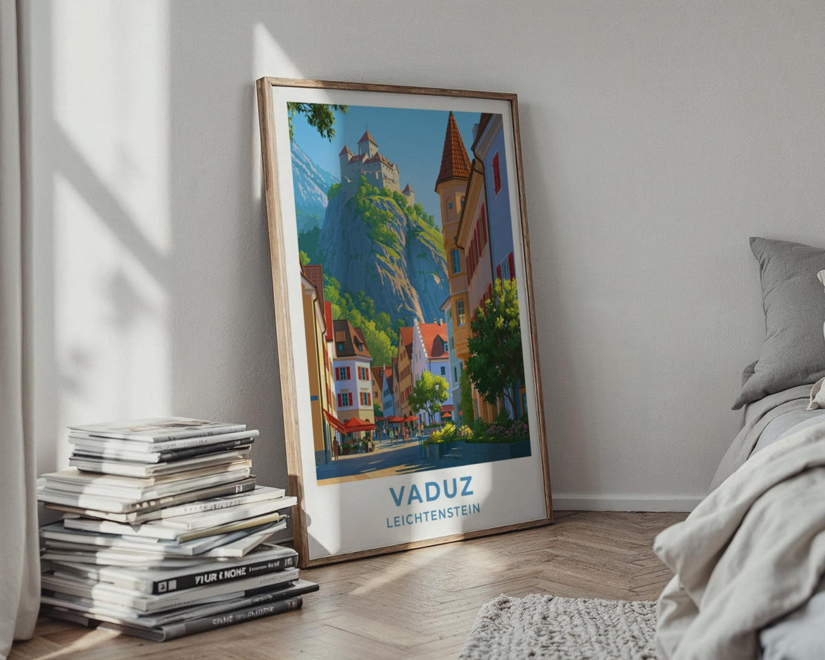 Vaduz Liechtenstein Travel Poster - WanderWall