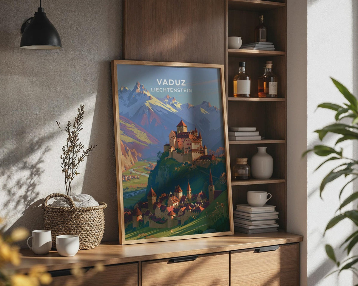 Vaduz Liechtenstein Travel Poster - WanderWall