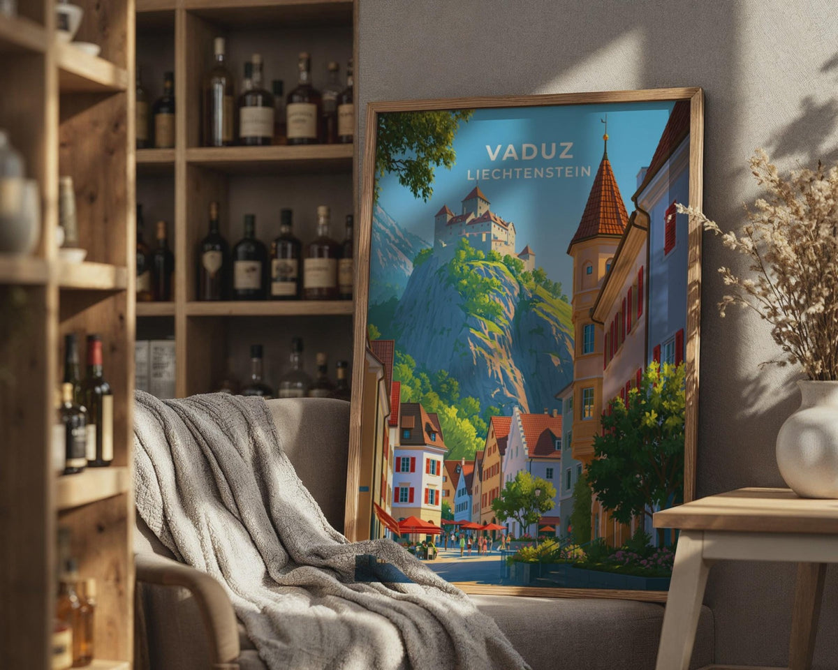 Vaduz Liechtenstein Travel Poster - WanderWall