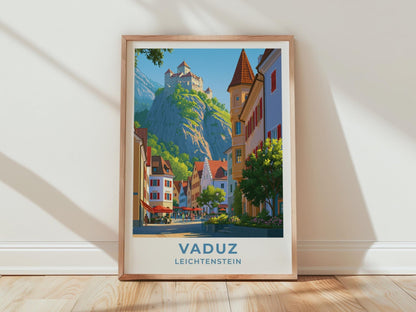 Vaduz Liechtenstein Travel Poster - WanderWall