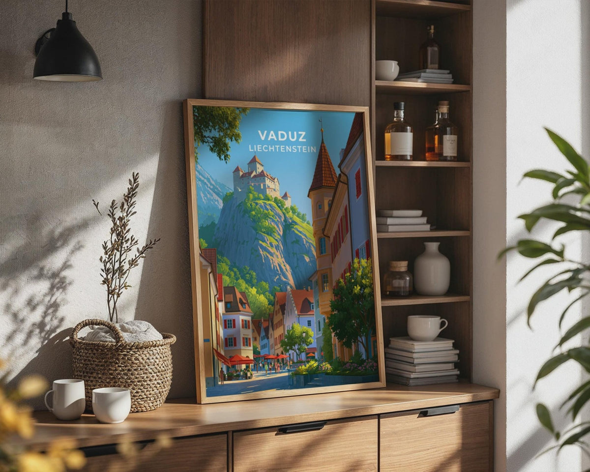 Vaduz Liechtenstein Travel Poster - WanderWall