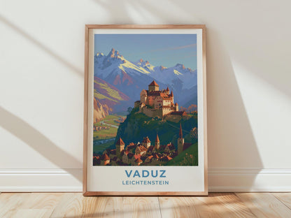 Vaduz Liechtenstein Travel Poster - WanderWall