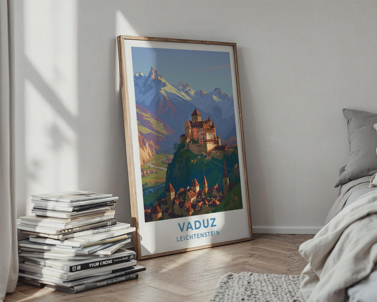 Vaduz Liechtenstein Travel Poster - WanderWall