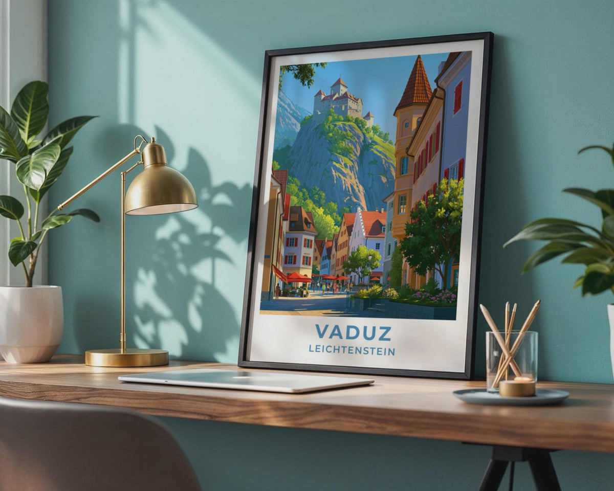 Vaduz Liechtenstein Travel Poster - WanderWall
