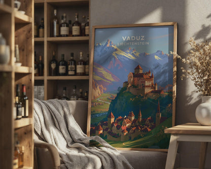 Vaduz Liechtenstein Travel Poster - WanderWall