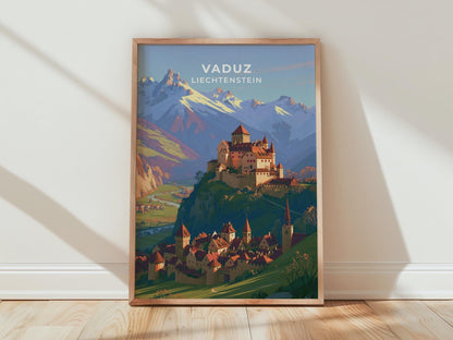 Vaduz Liechtenstein Travel Poster - WanderWall