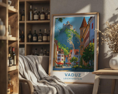 Vaduz Liechtenstein Travel Poster - WanderWall