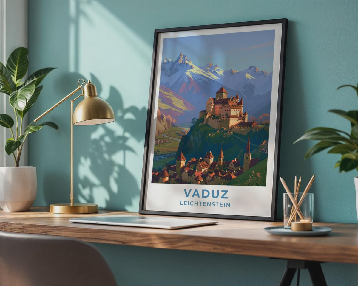 Vaduz Liechtenstein Travel Poster - WanderWall