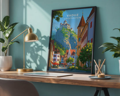 Vaduz Liechtenstein Travel Poster - WanderWall
