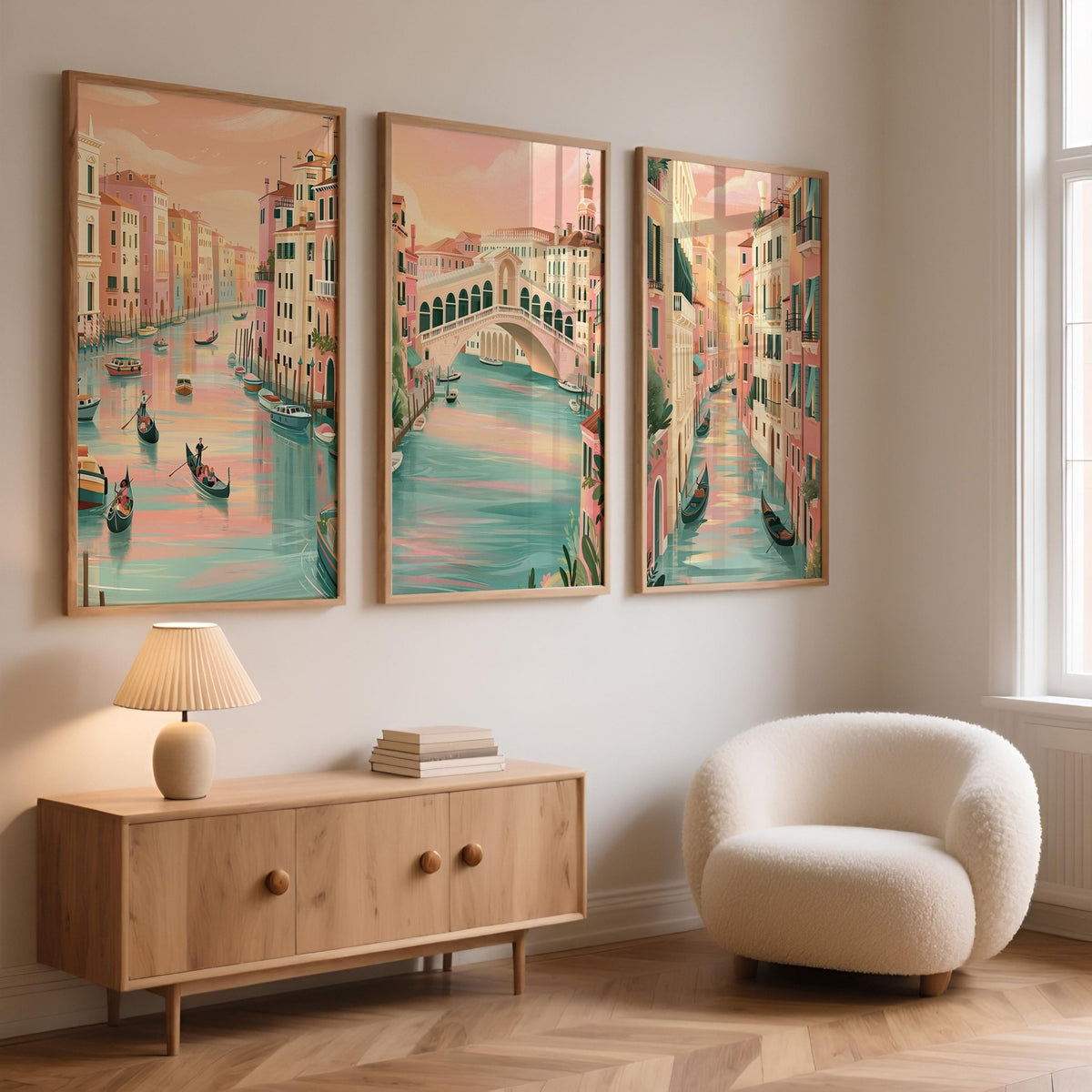 Venice Set of 3 Posters | Venice Gallery Wall Art - WanderWall