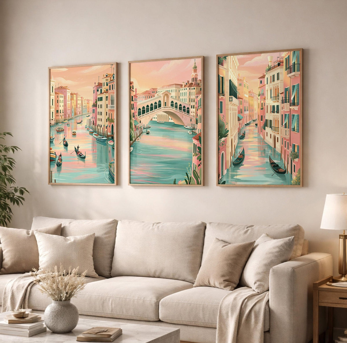 Venice Set of 3 Posters | Venice Gallery Wall Art - WanderWall