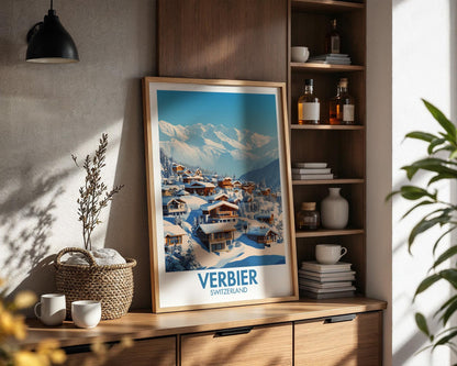 Verbier Ski Resort Poster - WanderWall