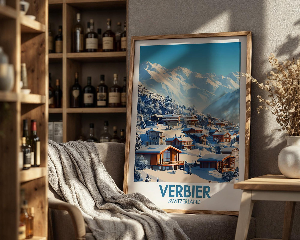 Verbier Ski Resort Poster - WanderWall