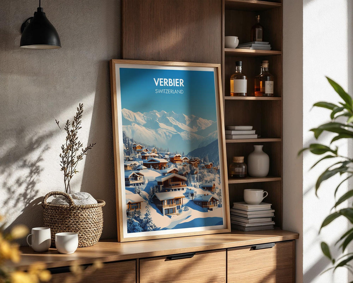 Verbier Ski Resort Poster - WanderWall