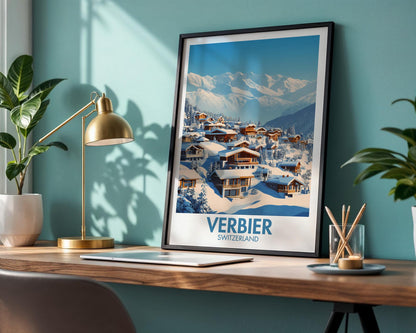 Verbier Ski Resort Poster - WanderWall