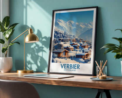 Verbier Ski Resort Poster - WanderWall