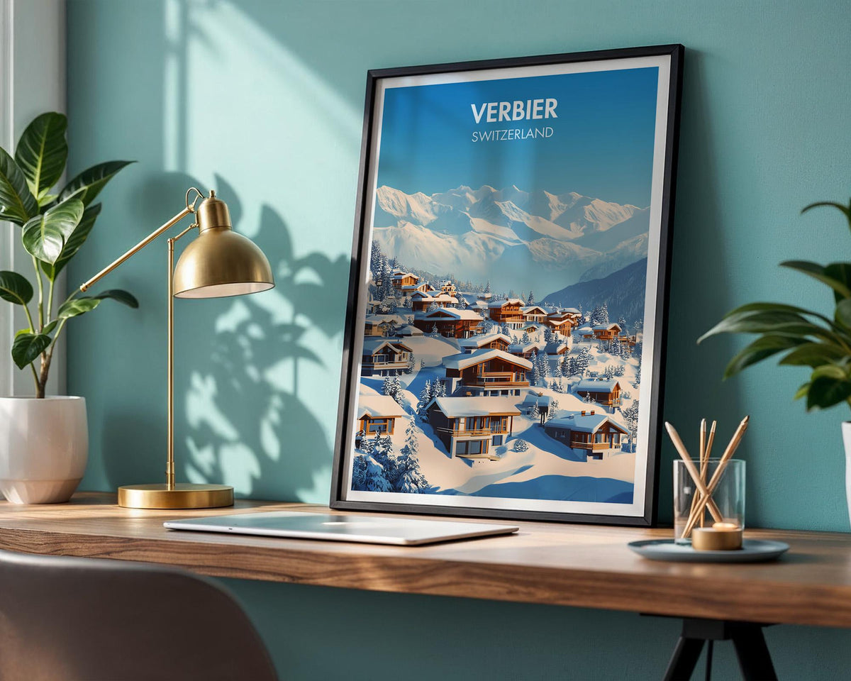 Verbier Ski Resort Poster - WanderWall