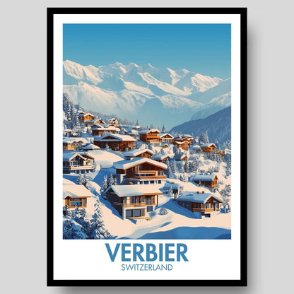 Verbier Ski Resort Poster - WanderWall