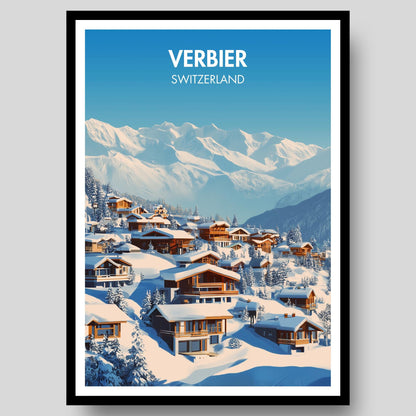 Verbier Ski Resort Poster - WanderWall