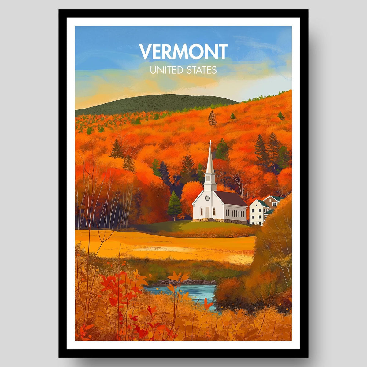 Vermont Poster - WanderWall