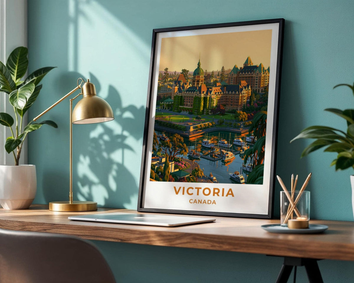 Victoria British Columbia Travel Poster - WanderWall