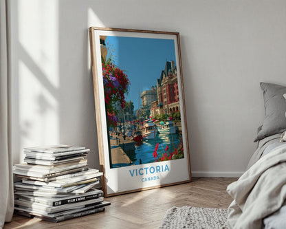 Victoria British Columbia Travel Poster - WanderWall