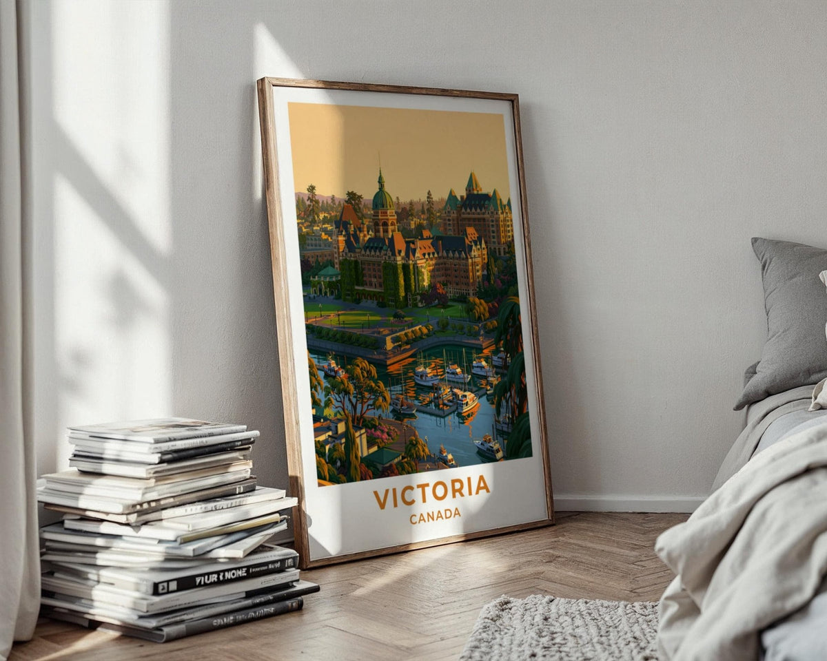 Victoria British Columbia Travel Poster - WanderWall