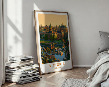 Victoria British Columbia Travel Poster - WanderWall